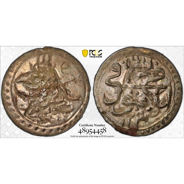 TURKEY: Ottoman Empire: Selim III, 1789-1807, AR akçe, Islambul, AH1203 year 3, PCGS graded MS63