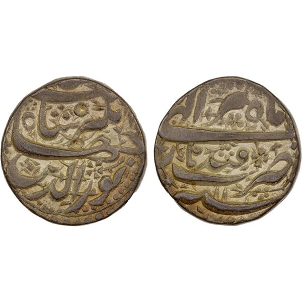 MUGHAL: Jahangir, 1605-1628, AR rupee (11.34g), Qandahar, year 11, VF to XF