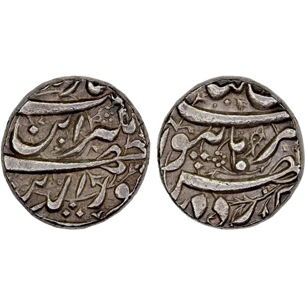 MUGHAL: Jahangir, 1605-1628, AR rupee (11.44g), Burhanpur, ND, XF