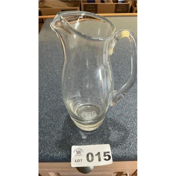 GLASS PITCHER 12 inches tall