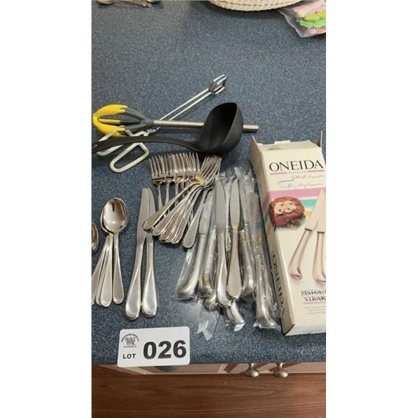 ONEIDA SILVERWARE, UTENSILS