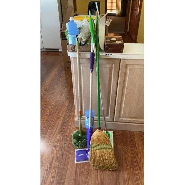 BROOM, MOP, CHEMICALS