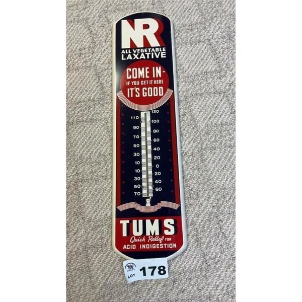 METAL THERMOMETER 28 inch tall TUMS