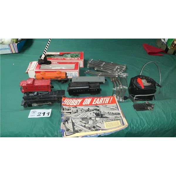 VINTAGE LIONEL TRAIN,  TRACK, CARS, TRANSFORMER