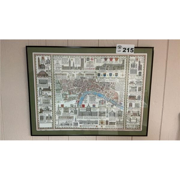 FRAMED HERITAGE BUILDINGS OF LONDON. 22 x 30