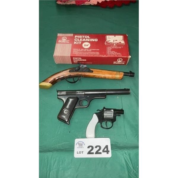 CAP GUN, DAISY BB PISTOL, TOY GUN, CLEANING KIT