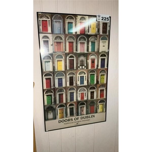 FRAMED POSTER DOORS OF DUBLIN