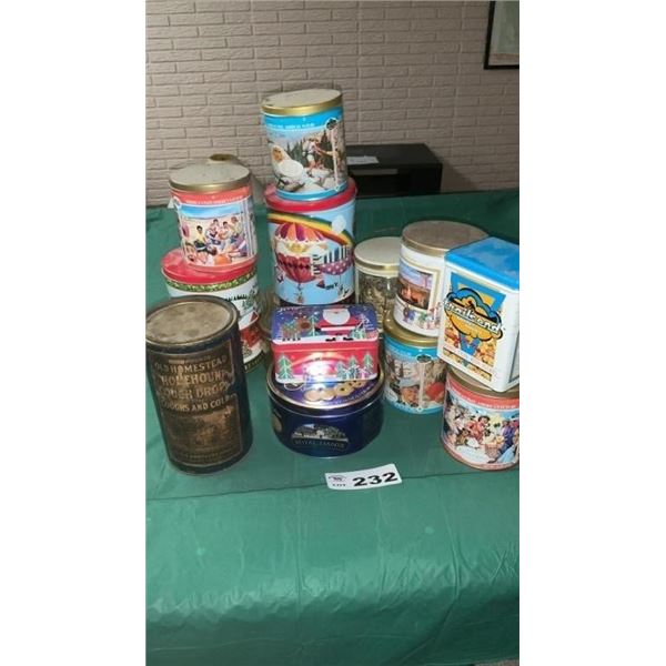 ASSORTMENT OF TINS