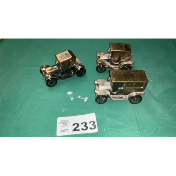 METAL CAR BANKS, OKAWVILLE IL