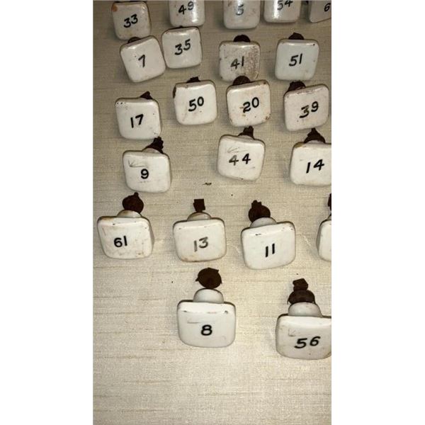 HAND PAINTED PORCELAIN APOTHECARY CABINET KNOBS