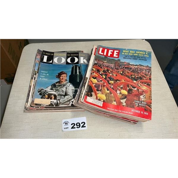 LIFE, LOOK MAGAZINES 1950-60