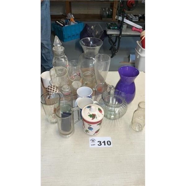 VASES, GLASSES