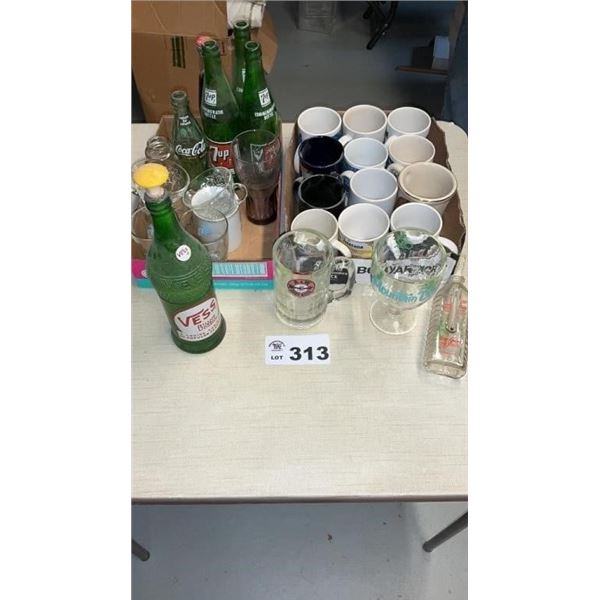 SPRITZER, VINTAGE ROOT BEER MUG, BOTTLE, CUPS