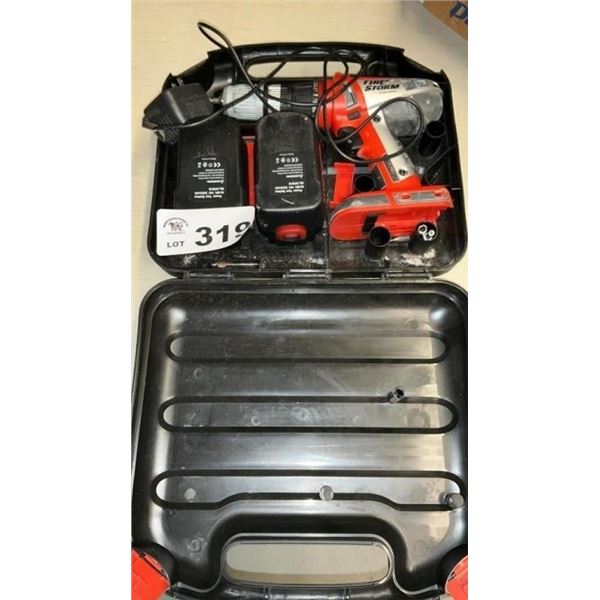 BLACK AND DECKER CORDLESS DRILL, BATTERIES,