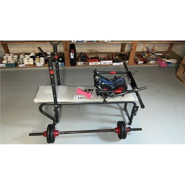 WEIGHT BENCH, WEIGHTS