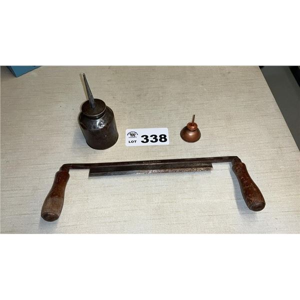 DRAW KNIFE, OIL CANS