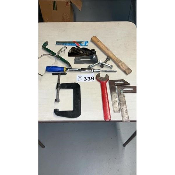 PLANE, CROWBAR, SAW, HANDLE, YANKEE SCREWDRIVER