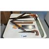 Image 1 : SAWS, CROWBAR, MATCHETE, LEVEL, SQUARE