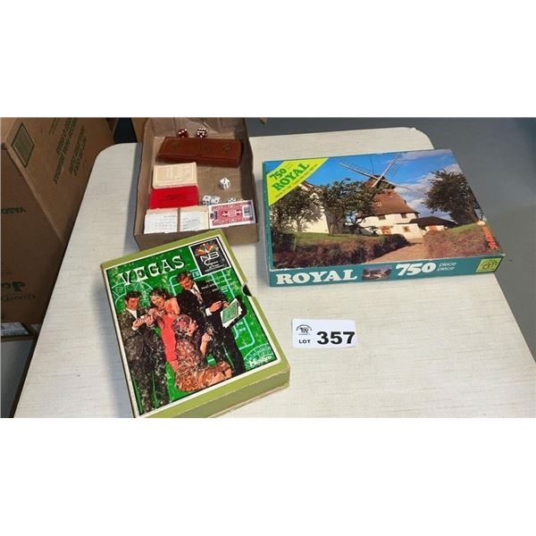 PUZZLE, VEGAS GAME, DICE, CARDS