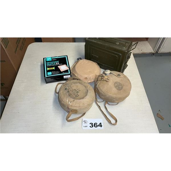 CANTEENS, AMMO BOX W BANDAIDS