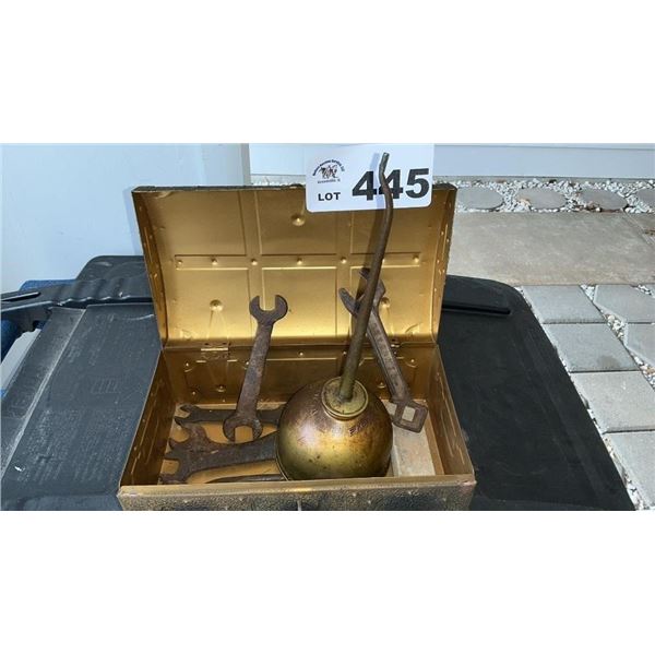 OLD WRENCHES, OIL CAN