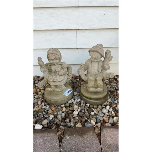 CONCRETE BOY, GIRL STATUE