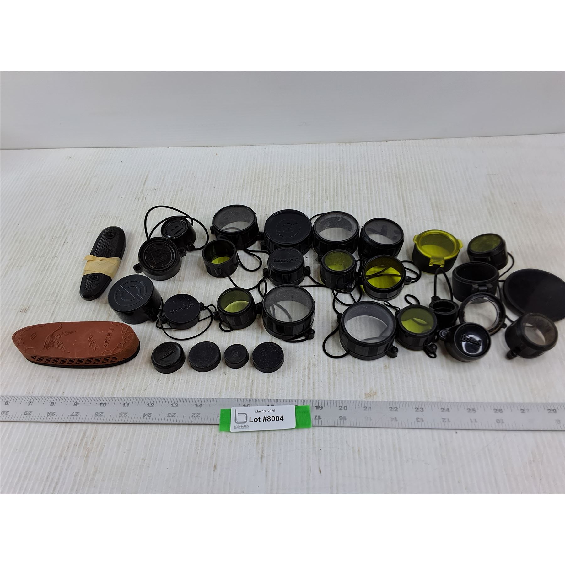Multiple Scope Plates Various scope Covers and Rifle Butt Plates - Bodnarus Auctioneering