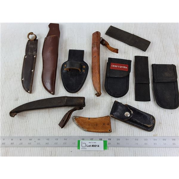 Assorted Leather and Nylon Knife Sheaths