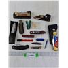 Image 1 : Multitools, Sharpener and numerous assorted Knives