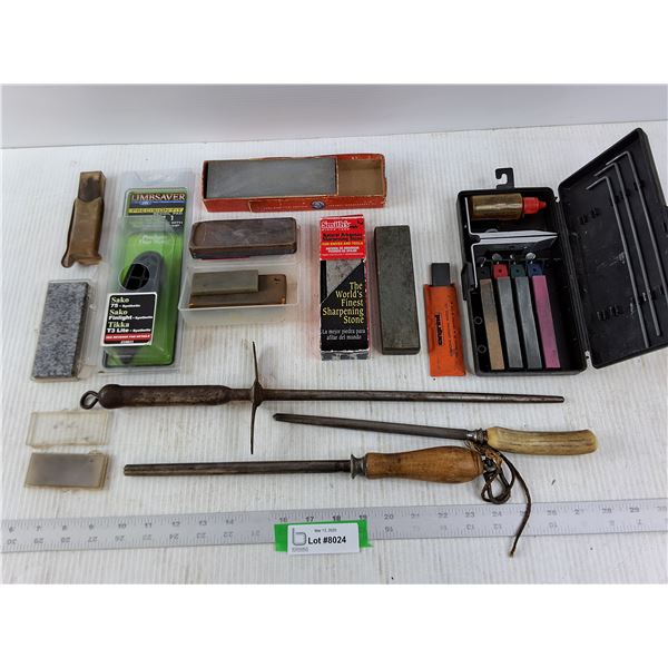 Assorted Steels, Stones and Sharpeners