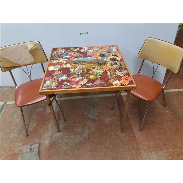* Folding Card table and 2 Chairs