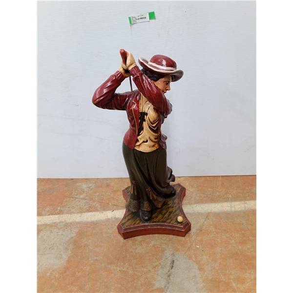 * Vintage Lady Resin Golfer