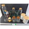 Image 1 : Rubbermaid with Various Glass Containers and 2 White Tin containers Cannot Ship
