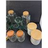 Image 3 : Rubbermaid with Various Glass Containers and 2 White Tin containers Cannot Ship