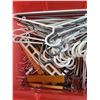 Image 2 : * Storage Tote full of plastic and wooden Hangers.  Cannot Ship.