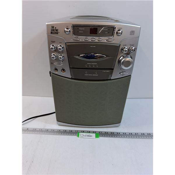 The Singing Machine CD/Cassette Player - Powers On - As Is
