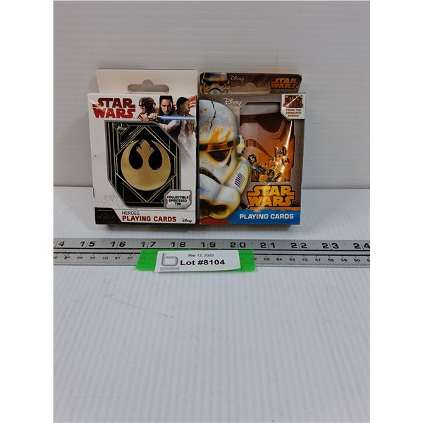 (2) Star Wars Playing Cards - NIB