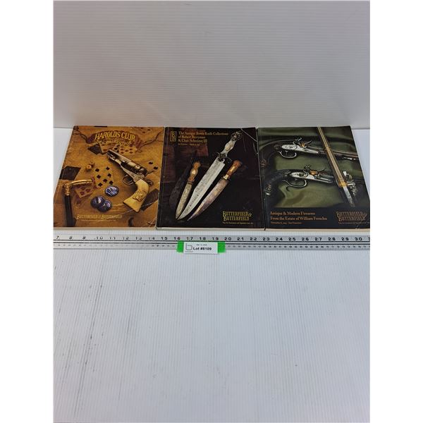 (3) Butterfield & Butterfield Gun & Knife Collection Books