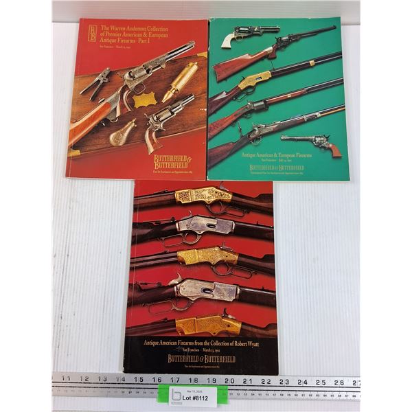 (3) Butterfield & Butterfield Gun Collection Books