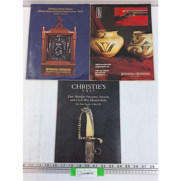 (3) Collector Books: Christie's East, Butterfield & Butterfield