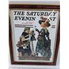 Image 2 : The Saturday Evening Post Print in Frame - 9" x 11"