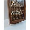 Image 2 : Wooden Collector Spoon Display Cabinet w/Spoons