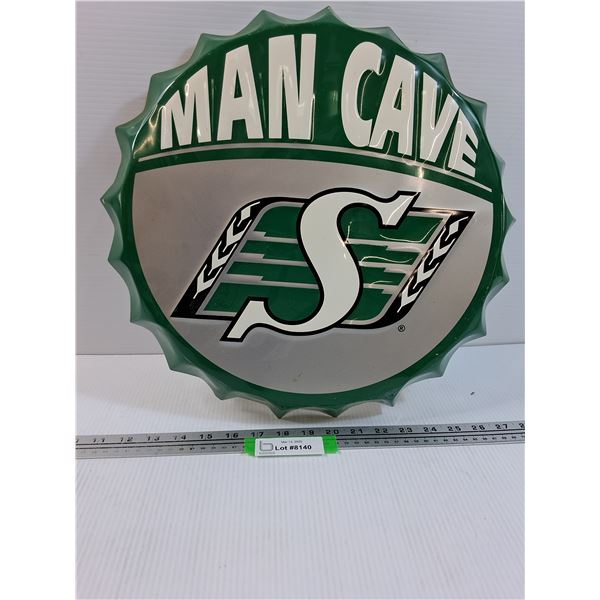 Saskatchewan Roughriders "Man Cave" Bottle Cap - 16" Diameter