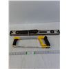Image 1 : (3) Levels and a Stanley Hacksaw