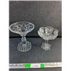 Image 1 : (2) Crystal Footed Bowls