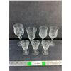 Image 1 : (7) Crystal and Glass Goblets