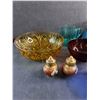 Image 2 : Various Glass Bowls, Brass Pitcher Decorations, Salt & Pepper Shakers and Mugs
