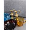 Image 6 : Various Glass Bowls, Brass Pitcher Decorations, Salt & Pepper Shakers and Mugs