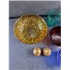 Image 8 : Various Glass Bowls, Brass Pitcher Decorations, Salt & Pepper Shakers and Mugs