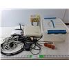 Image 1 : USB Cable, (2) Hawking Wireless Range Extenders, Plastic Storage Tote, Misc.